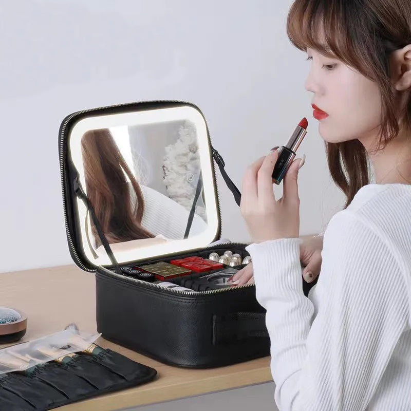 Portable Makeup Bag With LED Mirror™