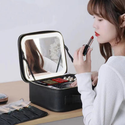 Portable Makeup Bag With LED Mirror™