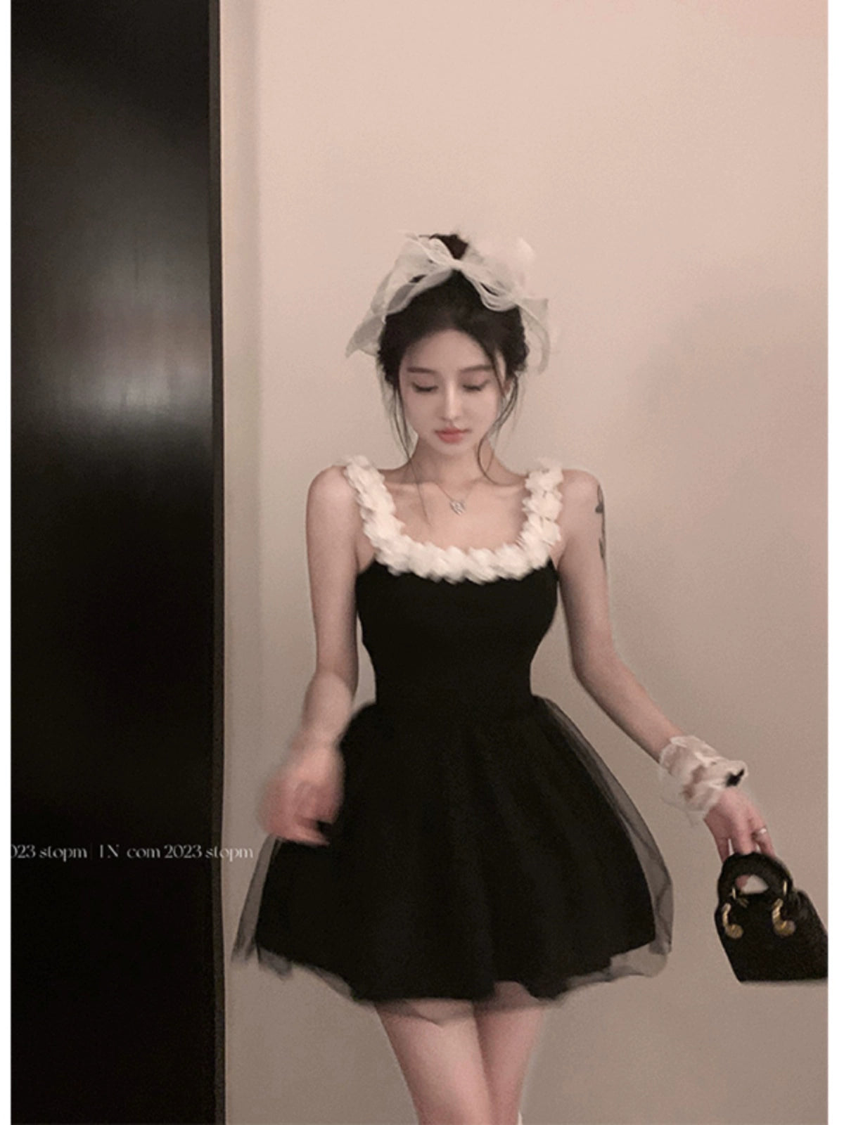 Ballet Wind Black Fairy Princess Sling Dress